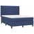 Box spring postelja z vzmetnico modra 140x200 cm blago