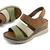 LP Fashion Ženske sandale, Kožne, Braon-zelene
