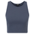 Womens Cropped Rib Top - 2 Pack Blue+Black