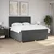 Vidaxl Box spring postelja z vzmetnico temno siva 200x200 cm blago