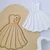 KREATIVNI SLATKIŠI Modla za kolače i ukrase Haljina reljefna, 10 cm, Bela