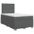 vidaXL Postelja boxspring z vzmetnico Temno siva 120 x 190 cm Blago