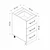 Hanah Home kuhinjski element Minar 4156, 40 cm, beli / dore