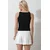 Trend Alacati Stili Ženska bluza bez rukava Alc-X11945, V izrez, Crna