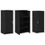 Recepcijski stol crni hrast 135x50x103,5 cm konstruiranog drva