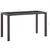 Vidaxl Vrtna miza rjava 123x60x74 cm poli ratan