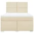 vidaXL Box spring postelja z vzmetnico krem 160x200 cm blago, (21319877)