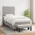 Vidaxl Box spring postelja z vzmetnico svetlo siva 80x200 cm blago