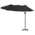 Suncobran Crna 372 x 198 x 243 cm Poliester i aluminij
