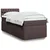 Vidaxl Box spring postelja z vzmetnico temno rjav 90x190 cm blago