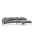 Atelier del Sofa Ugaona garnitura Leo 90x65x255cm Siva