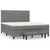Vidaxl Box spring postelja z vzmetnico temno siva 160x200 cm blago