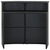 Vrtni barski stol crni 120 x 55 x 110 cm od poliratana