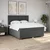 Vidaxl Box spring postelja z vzmetnico temno siva 200x200 cm blago