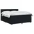 vidaXL Postelja boxspring z vzmetnico Črna 200 x 200 cm Blago