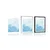 Plakat s paspartujem čudovita modra abstrakcija - 60x90 silver