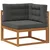 Set vanjskih sofa s jastukom 6 pcs Prirodna i antracit