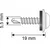 Samorezni vijaki GT5 PH (Z14) 5,5x19 mm RAL 9010