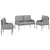 Setovi sofa 3 pcs Svijetlo siva 115 x 56 x 80 cm Šperploča