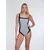 SUNFLAIR Enodelne kopalke temno modra/bela