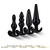 AfterDark Luvest Box Silicone Anal Plugs Collection Black 4 pack