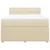 Vidaxl Box spring postelja z vzmetnico krem 140x200 cm blago