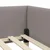 vidaXL Kotna postelja Taupe 90 x 200 cm blago