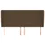 Vidaxl Vzglavje z ušesi temno rjavo 183x23x118/128 cm blago