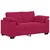 Vidaxl Dvosed vinsko rdeč 160x77x82 cm žamet