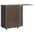 Vidaxl Rolling Cabinet z mizo MOSS Black Solid Wood Pine