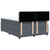 vidaXL Box spring postelja z vzmetnico temno siva 160x200 cm žamet