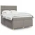 Vidaxl Box spring postelja z vzmetnico taupe 160x200 cm blago