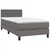 Vidaxl Box spring postelja z vzmetnico siv 100x200 cm umetno usnje