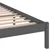 Okvir za krevet od masivne borovine 200 x 200 cm sivi