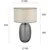 Stona lampa JENIFER 1xE27/40W/230V siva/dimljena