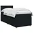 Postelja boxspring z vzmetnico Črna 90 x 190 cm Blago