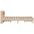shumee vidaXL Posteljni okvir brez vzmetnice 75x190 cm masiven borov les