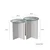 Hanah Home Set klub stolova, 2 komada Lily 40cm Beli