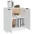 Vidaxl Komoda bela 60x30x70 cm konstruiran les