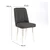Hanah Home Trpezarijska stolica Vina Sandalye 47x89x46cm Belo-Antracit