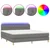 Krevet box spring s madracem LED tamnosivi 180x200 cm tkanina