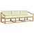 Set vanjskih sofa s jastukom 3 pcs Bijela i krem Poliester