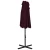Vanjski suncobran s aluminijskim stupom 460 x 270 cm bordo