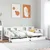 Vidaxl Dnevna postelja s predali bela 90x200 cm trdna borovina