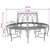 Klupa pod drvetom 8-Broj sjedala O 160 x 89 cm Čelik Crna