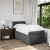 vidaXL Box spring postelja z vzmetnico temno siva 90x190 cm blago