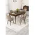 Hanah Home trpezarijski set Rax, sto na razvlačenje i 4 stolice, ploča u dekoru drveta Baroque, kapućino tkanina Babyface