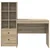 Stol s ladicama s policom s pohranom 2 pcs Sonoma hrast