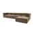 Atelier del Sofa Ugaona garnitura Sora 430x75x102cm Braon