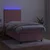Vidaxl Box spring postelja z vzmetnico LED roza 90x200 cm žamet